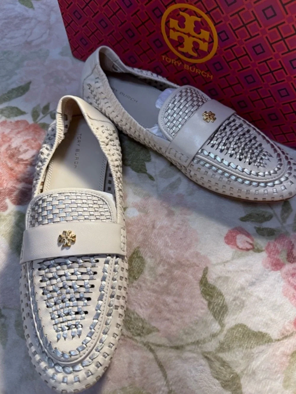 Tory Burch NWT Woven Ballet Loafer $378 Sz 8.5